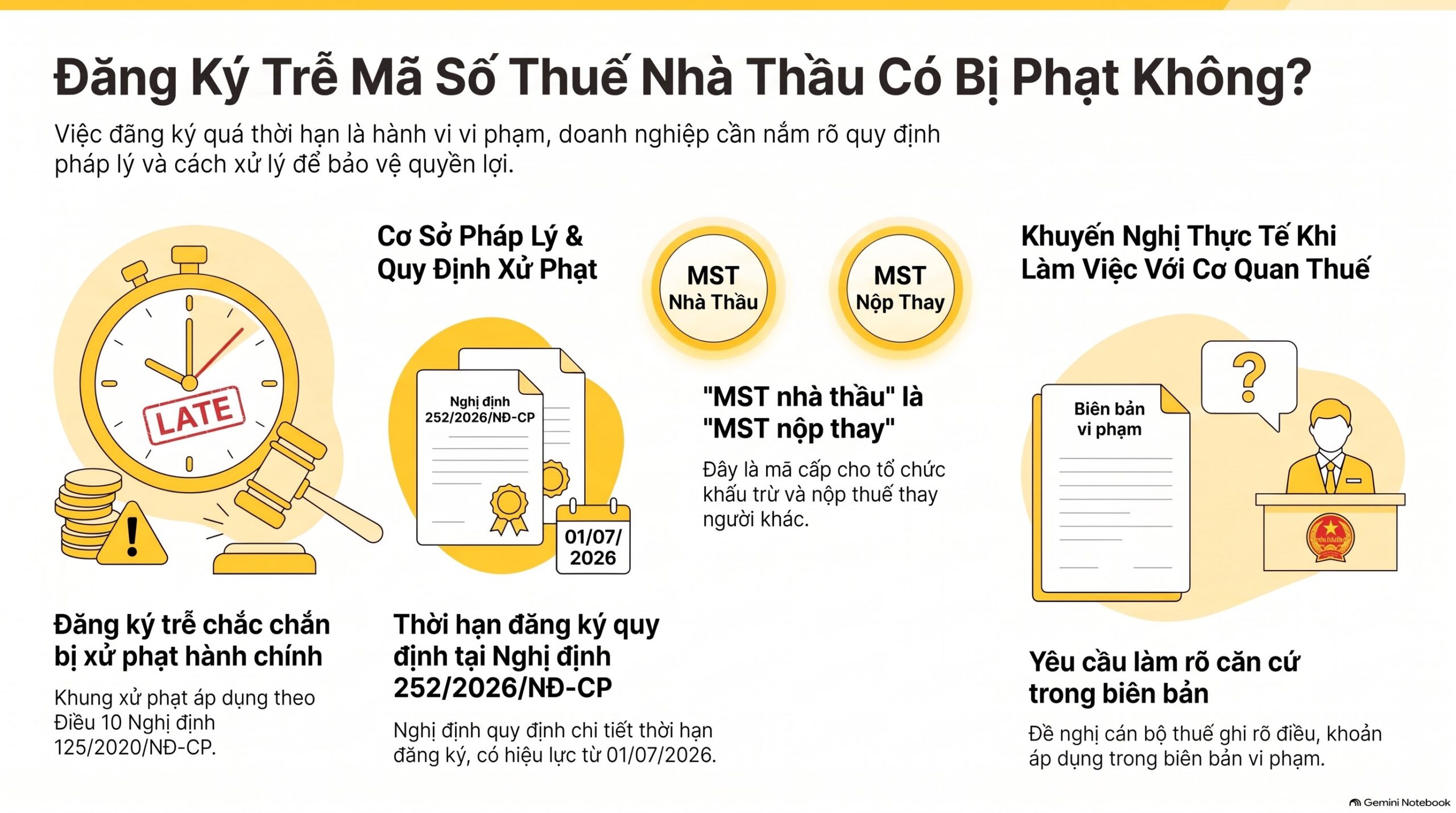 Mã số thuế nhà thầu TikTok đăng ký trễ bị phạt ghi thế nào, hạch toán thế nào? 6 việc cần làm mới nhất 2026