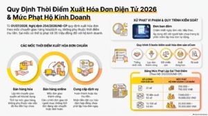 Bảng thời điểm xuất hóa đơn điện tử theo từng tình huống cho hộ kinh doanh