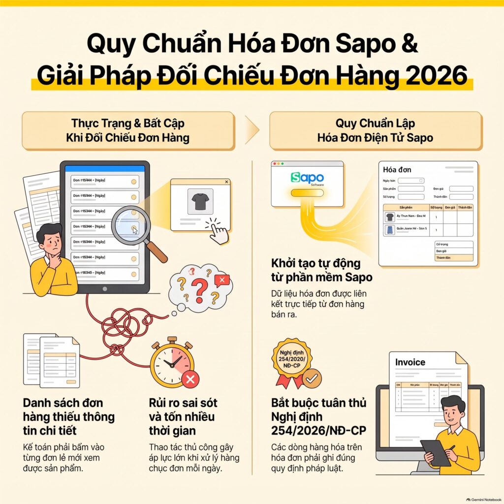 Hóa đơn Sapo ghi thế nào theo Nghị định 254/2026/NĐ-CP